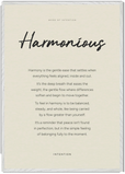 Harmonious Word of Intention Framed print 70x100 cm / 28x40″ White frame Linen paper