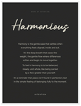 Harmonious Word of Intention Framed print 30x40 cm / 12x16″ White frame Carbon paper