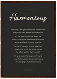 Harmonious Word of Intention Framed print A3 (29.7 x 42 cm) Dark wood frame Carbon paper