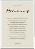 Harmonious Word of Intention Framed print A3 (29.7 x 42 cm) White frame Linen paper