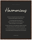 Harmonious Word of Intention Framed print 40x50 cm / 16x20″ Dark wood frame Carbon paper