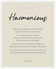 Harmonious Word of Intention Framed print 40x50 cm / 16x20″ White frame Linen paper