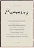 Harmonious Word of Intention Framed print A1 (59.4 x 84.1 cm) Dark wood frame Linen paper