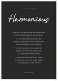 Harmonious Word of Intention Framed print 70x100 cm / 28x40″ White frame Carbon paper