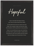 Hopeful Word of Intention Framed print A3 (29.7 x 42 cm) Black frame Carbon paper