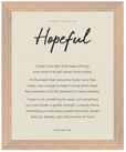 Hopeful Word of Intention Framed print 40x50 cm / 16x20″ Wood frame Linen paper