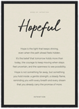 Hopeful Word of Intention Framed print A3 (29.7 x 42 cm) Black frame Linen paper