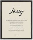Jazzy Word of Intention Framed print 40x50 cm / 16x20″ Black frame Linen paper