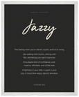 Jazzy Word of Intention Framed print 40x50 cm / 16x20″ White frame Carbon paper