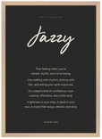 Jazzy Word of Intention Framed print A2 (42 x 59.4 cm) Wood frame Carbon paper