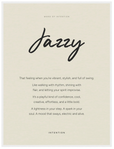 Jazzy Word of Intention Framed print 60x80 cm / 24x32″ White frame Linen paper