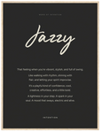 Jazzy Word of Intention Framed print 60x80 cm / 24x32″ Wood frame Carbon paper