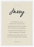 Jazzy Word of Intention Framed print A3 (29.7 x 42 cm) White frame Linen paper
