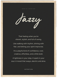 Jazzy Word of Intention Framed print A3 (29.7 x 42 cm) Wood frame Carbon paper