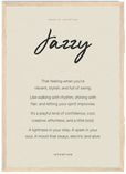 Jazzy Word of Intention Framed print A3 (29.7 x 42 cm) Wood frame Linen paper