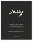 Jazzy Word of Intention Framed print 40x50 cm / 16x20″ White frame Carbon paper