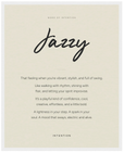 Jazzy Word of Intention Framed print 40x50 cm / 16x20″ White frame Linen paper