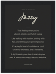 Jazzy Word of Intention Framed print A2 (42 x 59.4 cm) Black frame Carbon paper