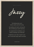 Jazzy Word of Intention Framed print A2 (42 x 59.4 cm) Wood frame Carbon paper