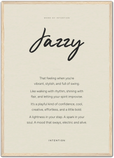 Jazzy Word of Intention Framed print A2 (42 x 59.4 cm) Wood frame Linen paper