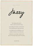 Jazzy Word of Intention Framed print 50x70 cm / 20x28″ Wood frame Linen paper