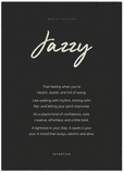 Jazzy Word of Intention Framed print A1 (59.4 x 84.1 cm) Black frame Carbon paper