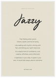 Jazzy Word of Intention Framed print A1 (59.4 x 84.1 cm) White frame Linen paper