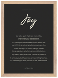 Joy Word of Intention Framed print A3 (29.7 x 42 cm) Wood frame Carbon paper