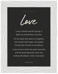 Love Word of Intention Framed print 13x18 cm / 5x7″ White frame Carbon paper