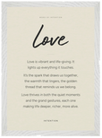 Love Word of Intention Framed print A3 (29.7 x 42 cm) White frame Linen paper