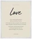 Love Word of Intention Framed print 40x50 cm / 16x20″ White frame Linen paper