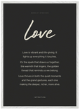 Love Word of Intention Framed print A1 (59.4 x 84.1 cm) White frame Carbon paper