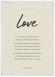Love Word of Intention Framed print A1 (59.4 x 84.1 cm) White frame Linen paper
