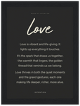 Love Word of Intention Framed print 13x18 cm / 5x7″ Black frame Carbon paper