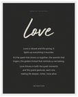 Love Word of Intention Framed print 40x50 cm / 16x20″ White frame Carbon paper