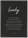 Lucky Word of Intention Framed print A3 (29.7 x 42 cm) Black frame Carbon paper
