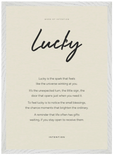 Lucky Word of Intention Framed print A2 (42 x 59.4 cm) White frame Linen paper