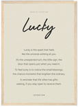 Lucky Word of Intention Framed print A3 (29.7 x 42 cm) Wood frame Linen paper