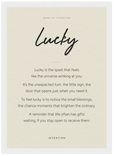 Lucky Word of Intention Framed print A2 (42 x 59.4 cm) White frame Linen paper