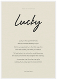 Lucky Word of Intention Framed print A1 (59.4 x 84.1 cm) White frame Linen paper
