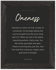 Oneness Word of Intention Framed print 60x80 cm / 24x32″ Black frame Carbon paper