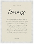 Oneness Word of Intention Framed print 30x40 cm / 12x16″ White frame Linen paper