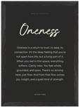 Oneness Word of Intention Framed print A3 (29.7 x 42 cm) Black frame Carbon paper