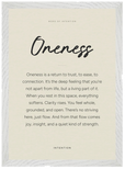 Oneness Word of Intention Framed print A3 (29.7 x 42 cm) White frame Linen paper