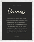 Oneness Word of Intention Framed print 40x50 cm / 16x20″ White frame Carbon paper