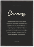 Oneness Word of Intention Framed print A2 (42 x 59.4 cm) Black frame Carbon paper