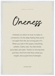 Oneness Word of Intention Framed print A2 (42 x 59.4 cm) White frame Linen paper
