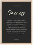 Oneness Word of Intention Framed print A2 (42 x 59.4 cm) Wood frame Carbon paper