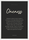 Oneness Word of Intention Framed print A1 (59.4 x 84.1 cm) White frame Carbon paper
