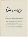 Oneness Word of Intention Framed print 60x80 cm / 24x32″ Wood frame Linen paper